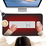 Heated Mouse Pad - Heated Desk Mat With 8 Levels Heating & 3 Hours Auto Shut-Off - 31.8”X 17.3”Large Safe Desk Mat Hand Warmer For Home Office Work(Black)