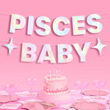 Pisces Baby Birthday Party Iridescent Foil Banner - 5 Ft. | Zodiac Pisces, Horoscope, Astrology Bday Party Decorations Gift