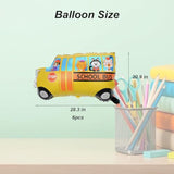 6Pcs Back To School Balloons - 28.3X20.9In Bus Balloon - School Bus Balloons For Classroom Decorations - First Day Of Schools Decoration