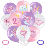 45 Pcs Two Nado Birthday Party Decorations For Girls Two Nado Balloons Tornado Theme Balloon With Pink And Purple Ribbons Tornado 2Nd Birthday Party Decor For Girl Kid Baby Shower Supplies