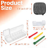 Cable Charger Cord Storage Set Include 2 Pcs Organizer Box With 2 Lids 7 Compartments/30 Reusable Ties With Hook And Loop/Mini Portable Electronics Travel Organizer Case/40 Self-Adhesive Cable Clips