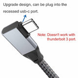 Right Angle Usb C Male To Female Extension Cable 3.3Ft, Usb Type C 3.1 Gen 2 [