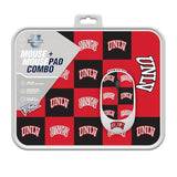 Collegiate Wireless Mouse And Mouse Pad- Checkered, West Virginia Mountaineers