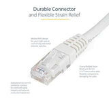 100Ft Cat6 Ethernet Cable - White Cat 6 Gigabit Ethernet Wire -650Mhz 100W Poe