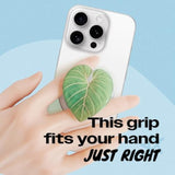 Onthegrip Compatible With Magnetic Cute Acrylic Tropical Leaf Design Collapsible Mobile Phone Grip Stand Holder For Smartphone Tablet Cell Phone Accessory (Gloriosum)