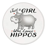 Just A Girl Who Loves Hippos Mouse Pad 7.9 X 7.9 Inch,Cute Cartoon Wild Animal Hippo Non-Slip Rubber Base Mousepads For Home Office College Dorm Desk Decor,Gifts For Hippo Lovers Girls