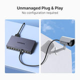Ethernet Switch, 10-Port Poe Switch, 8 Poe+@60W + 2 Gigabit Uplink, Plug & Play, Standard/Port Isolation(Vlan)/Extend Mode, Poe Auto Recovery, Metal Unmanaged Network Hub For Security Camera