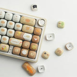 Pbt Keycaps 137 Keys Mog Profile Bun Cat Paradise Keycaps Dye-Sublimation Cute Keycap Set Custom Keycap For Cherry Gateron Mx Swithes Mechanical Keyboards