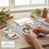 Christmas Scrapbook Paper 12X12, 24 Sheets Single-Sided Decorative Patterned Cardstock With Stickers, Acid-Free & Lignin-Free Scrap Book Paper For Scrapbooking, Junk Journal, Photo Album, Diy Crafts