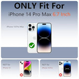 Magnetic Case for iPhone 14 Pro Max with Kickstand, Compatible with MagSafe, Military Grade Protection, Shockproof Protective Cover with 2x Glass Screen Protector for iPhone 14 Pro Max 6.7-Inch, Black