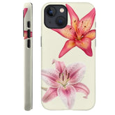 Compatible With Iphone 15,Durable & Shockproof Phone Case Cover Design - Pink Lily Flower