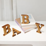 Small Wood Baby Letters For Rustic Baby Shower Decorations Gender Neutral Baby Shower Centerpiece Decor Gender Reveal Party Supplies