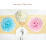 Pastel Rainbow Tissue Paper Pom Poms: Party Decorations, 12-Piece Set