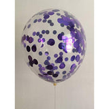 Metallic Purple Balloons And Confetti Balloons For Wedding Bridal Show