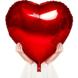 Red Heart Balloons- 4Pcs 32Inch Foil Heart Balloon, Valentine Day Balloons, Room Decorations Kit Party Props Decor Love Balloons Red Valentines Day Heart Balloons