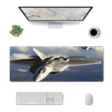 U.S. Air Force F-22 Raptor In The Sky Mouse Pad, 31.5 X 11.8 In Rubber Base Mouse Pad With Stitched Edges For Office Home