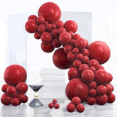 Burgundy Balloons 120 Pcs Different Sizes Pack Of 18 12 10 5 Inch Maroon Balloon Arch Kit Garland For Valentine'S Day Graduation Thanks Giving Christmas Birthday Party Decorations Red-Y62