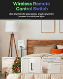 Wireless Remote Control Outlet Switch 3-Outlet Kit With Magnetic Remote & Wall-Mount Holder, Remote Plugs For Lights & Appliances, Outlet Remote Control Wireless, Up To 100 Ft Range