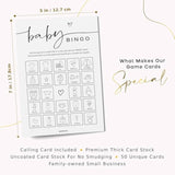 Baby Shower Games, Baby Shower Bingo Game, 50 Pre-Filled Cards, Boy Or Girl, Gender Neutral, Minimalist