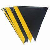 Triangle Flag Bunting Banner, 3 Pack 30 Feet Vintage Style Pennant Banner For Wedding, Baby Shower, Event & Party Supplies 45Pcs Flags (Triangle Flag - Black Gold Glitter)