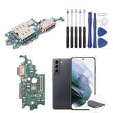 Dock Connector For Samsung Galaxy S21 5G Charging Port Flex Cable Replacement For Samsung S21 5G G991U/G991W Usb Charger Dock Board Connector With Tools (Black)