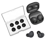 3 Pairs Memory Foam Ear Tips For Samsung Galaxy Buds 2 Pro, Super Comfort & Anti-Slip Replacement Ear Tips, No Silicone Eartips Pain, With Storage Box And Fit In The Charging Case, Black | Medium