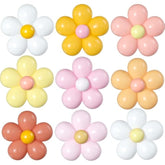 16 Set Daisy Flower Balloons Diy Kit,Boho Daisy Balloons Party Decorations For Birthday Baby Shower Wedding Anniversary Groovy Fairy Retro Hippie Theme Decor