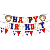 Happy Birthday Banner For Baseball Birthday Decorations, Sports Theme