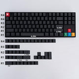 Pbt Gray Japanese Keycaps Cherry Profile Retro Dye-Sub Keycaps Set 130 Keys Cu