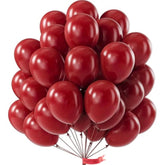 100 Pcs 12 Inch Burgundy Red Latex Balloons Party Decorations