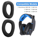 Gsp 300 Earpads Replacement Ear Cushions Cover Compatible With Sennheiser Gsp 370, Gsp 300, Gsp 301, Gsp 302, Gsp 303, Gsp 350 Gaming Headset Ear Pads Soft Protein Leather And Memory Foam Earmuffs