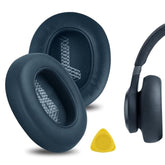 Geekria QuickFit Replacement Ear Pads for JBL Live 650 BTNC, Lifestyle E65BTNC, Duet NC, Live 660 NC Ear Cushions, Repair Parts (Blue)