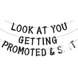 Promoted Banner, Congrats Job Promotion Farewell Party Decorations Supplies
