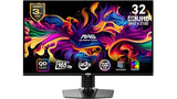 Mag 321Up Qd-Oled 32-Inch Qd-Oled 3840 X 2160 (Uhd) Computer Monitor, 165Hz, Adaptive-Sync, Hdmi, Display Port, Vga Port, Vesa Mountable, Tilt, Height Adjustable, Speaker, 0.03Ms, Black