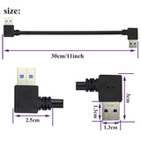 90 Degree Usb 3.0 A Extension Cable Left & Right Angle Usb 3.0 Type A Male To
