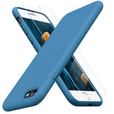 Ultra Slim Designed For Iphone Se Case 2022(3Rd Gen)/Iphone Se 2020 Case(2Nd Gen)/Iphone 7 Case/Iphone 8 Case With Screen Protector, Multi-Color Silicone Shockproof Phone Case(Capri Blue)