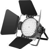 Strobe Light Dj Stage Lights- 54 * 2W Cob Led Super Bright Dmx Dj Lights With Barndoors White/Off White Lighting 5000 Lumens For Theater,Photostudio,Home Decoration,Party,Church Event,Wedding