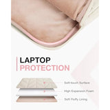 BAGSMART 15-16 inch Laptop Case with Handle, Puffy Padded Laptop Bag Sleeve for Women, Portable MacBook Air/Pro Case Compatible with Dell, HP, Lenovo, ASUS, Acer, Huawei Computer, Beige