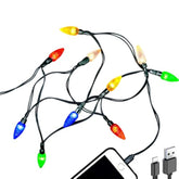 2 Pack Christmas Light Phone Charger Cord Charging Cable Usb-A To Light-Ning 55"/10 Led Festive Bulb Cables Compatible With Phone/I 5~13/14 Plus Pro X Xr Xs Max Mini, Multicolor