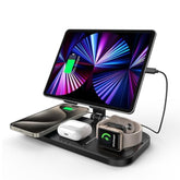Wireless Charger 4 In 1 For Apple Iphone 16 Pro Max/15/14/13/12 Series, Airpods Pro 2, Ipad Stand, Watch Charger For Iwatch Series 10/9/8/7/6, Wireless Charging Station For Multiple Devices