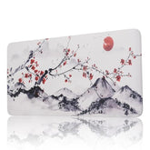Large Sakura Mouse Pad, White Japanese Cherry Blossom Desk Mat,Extended Non-Slip Keyboard Mouse Pad Waterproof Office Desk Pad 23.6" X 11.8" Anime Mouse Pads Desktop Protector For Office And Home