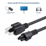 Cable Matters 2-Pack 3 Prong Power Cord - 6ft, 13A / 16AWG, Laptop Power Cord Replacement Compatible with Dell/HP/ASUS Computers, (NEMA 5-15P to IEC C5), Black