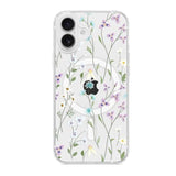Magnetic Case For Iphone 16,Slim Floral Flower Pattern Phone Cover For Girls Women,Shockproof Tpu Bumper Hard Back Protective Phone Case,Compatible With Magsafe,(Clear/Branch Flower)