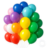 110 Pc Rainbow Latex Balloons (12 Inch) Bulk w/ Ribbon Colorful Party Decorations