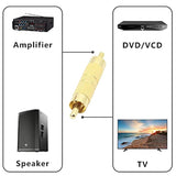 Rca Coupler Adapter,Gold Plated Rca Male To Male Av Audio Video Connecto,For A