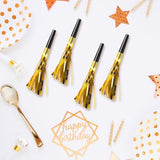24-Piece Gold Glitter Noise Makers and Party Blowers for Event and Party Favors