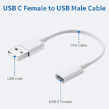 Usb C Female To Usb Male Adapter (3-Pack),Type C To Usb A Charger Cable Adapter,Compatible With Iphone 16 15 Pro 13 12 Plus Max,Ipad,Samsung Galaxy Note 10 S23 S22 S21 Plus,Google Pixel(White)