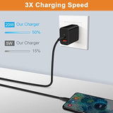 20W Android Samsung Usb C Charger Block Fast Charging For Samsung Galaxy S25 Ultra/S25+/A35/A23/A16/S24 Ultra/S24Fe/S24 Plus/A55/A35/S23 Ultra/S23Fe/A15/A14, Usb C+Qc3.0 Fast Wall Charger Adapter Cube