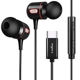 USB C Headphones Wired Type C Earbuds Headset - with Mic and Volume Control Compatible with iPhone 15 iPad Pro 11" 12.9" 2018/2020/MacBook/MacBook