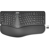 Split Ergonomic Keyboard With Cushioned Wrist And Palm Rest, 2.4G Usb Wireless